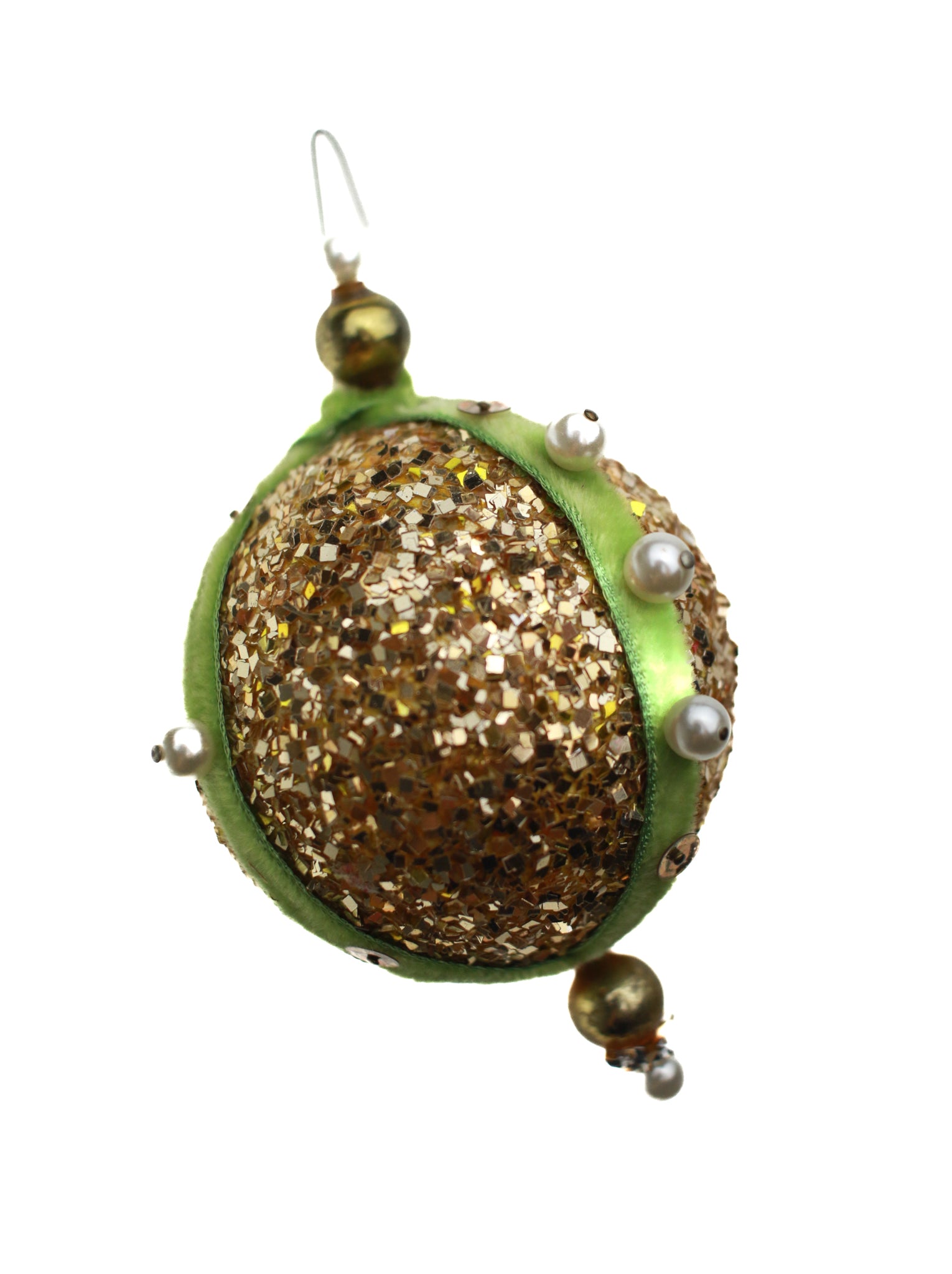 Olive Sparkle Ball Ornament