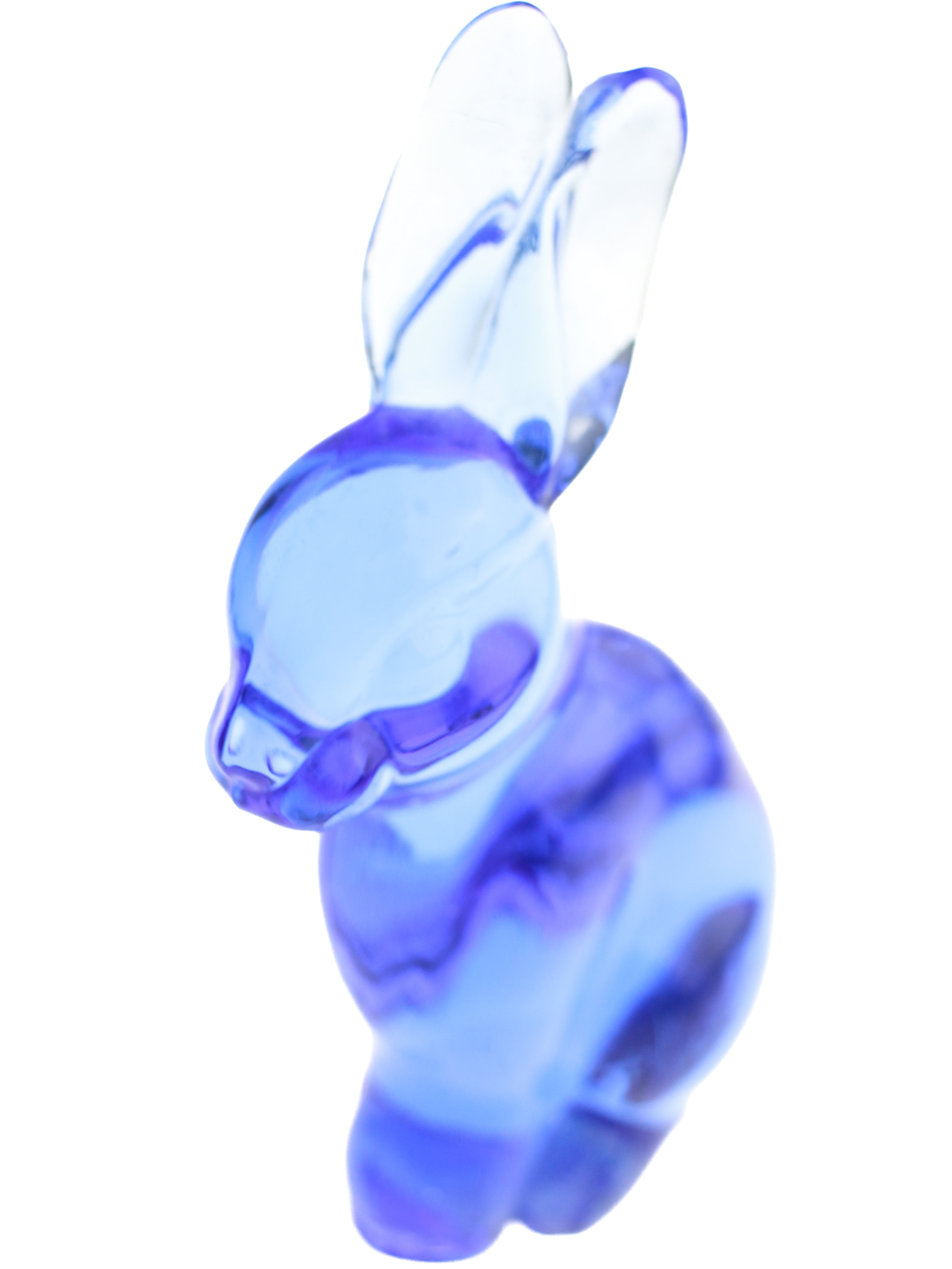 Blue Glass Bunny Figurine