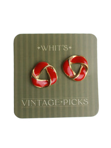 Red Ribbon Studs