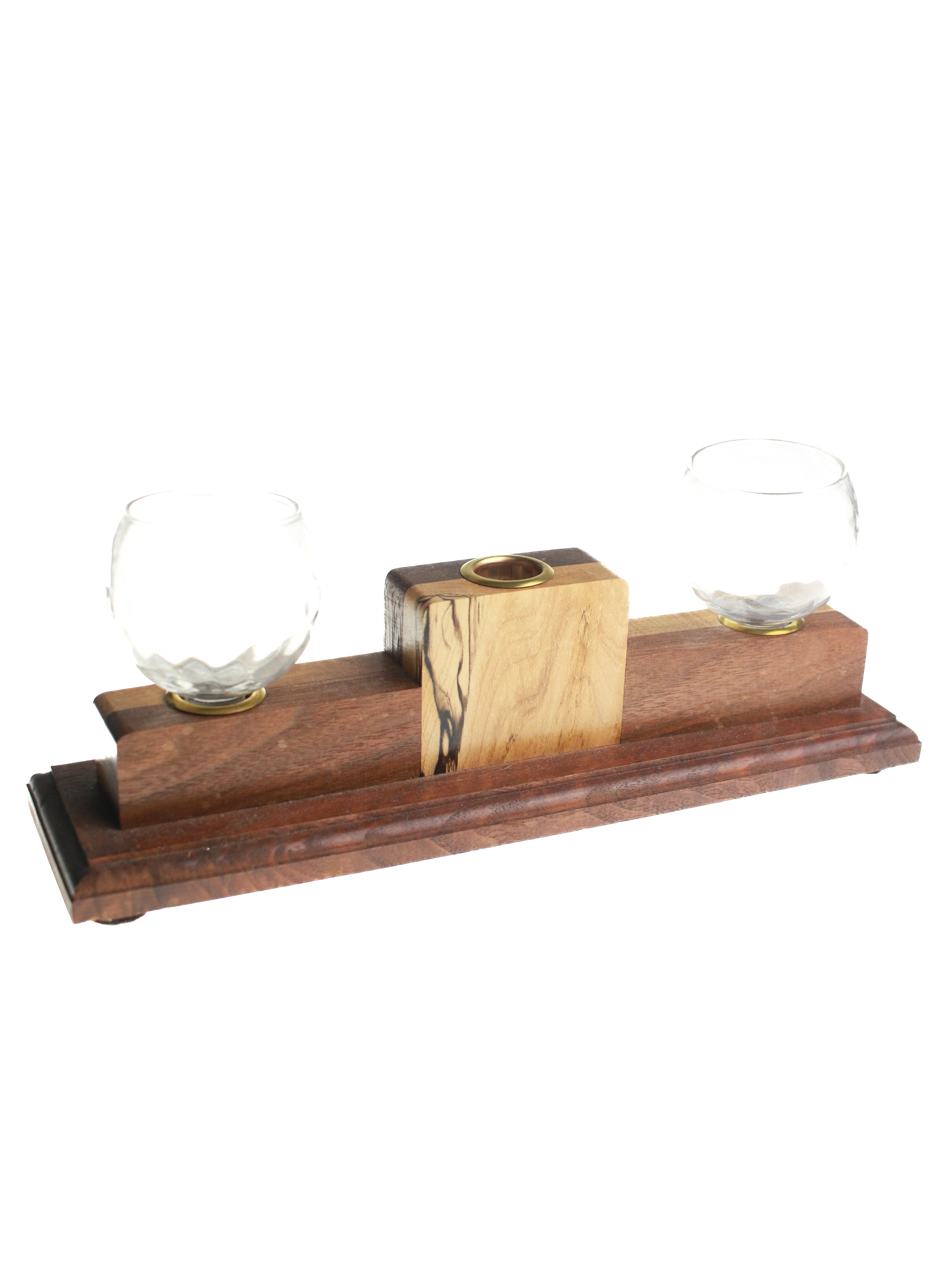 Burled Wood Votive Holder