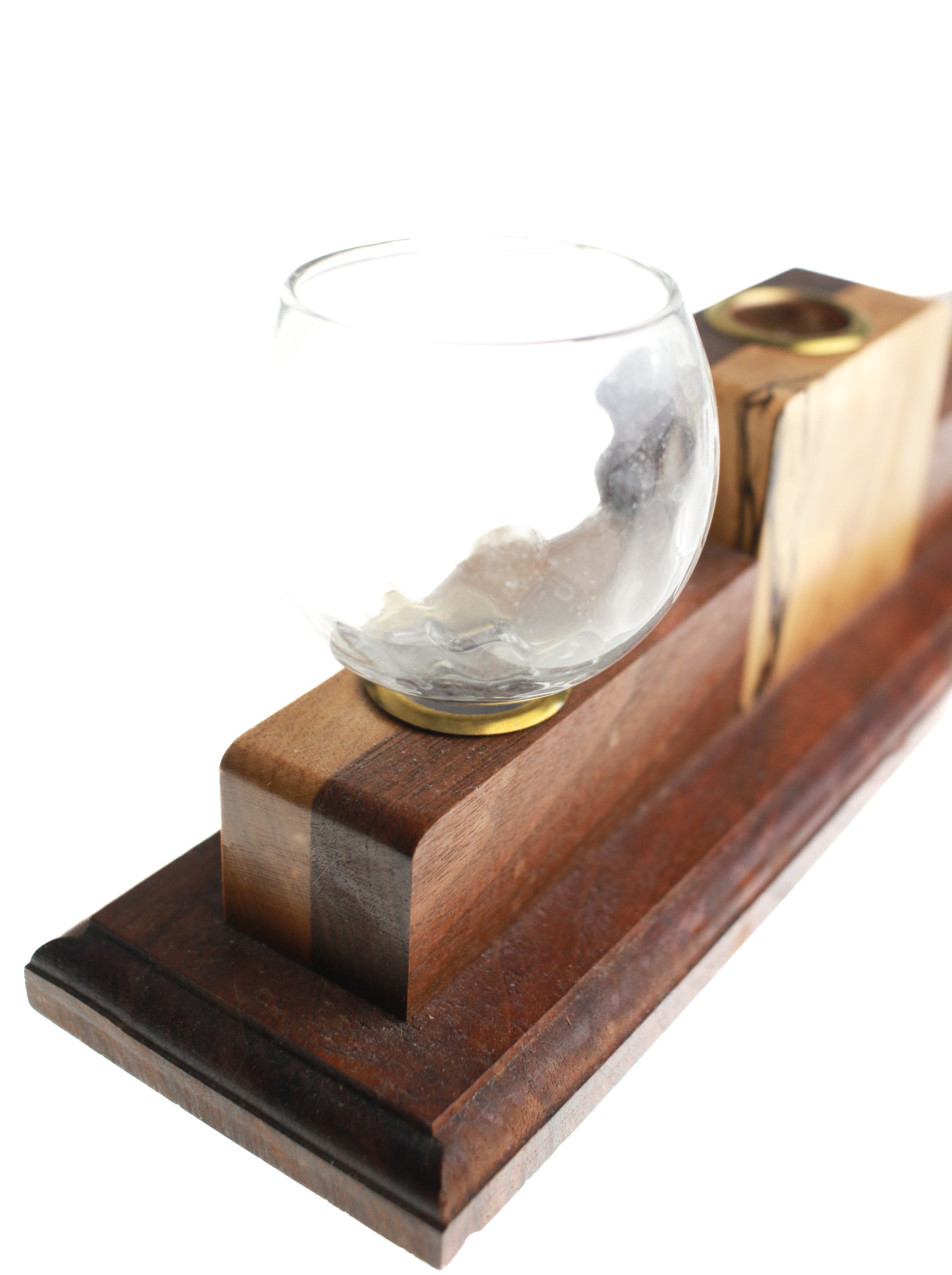 Burled Wood Votive Holder