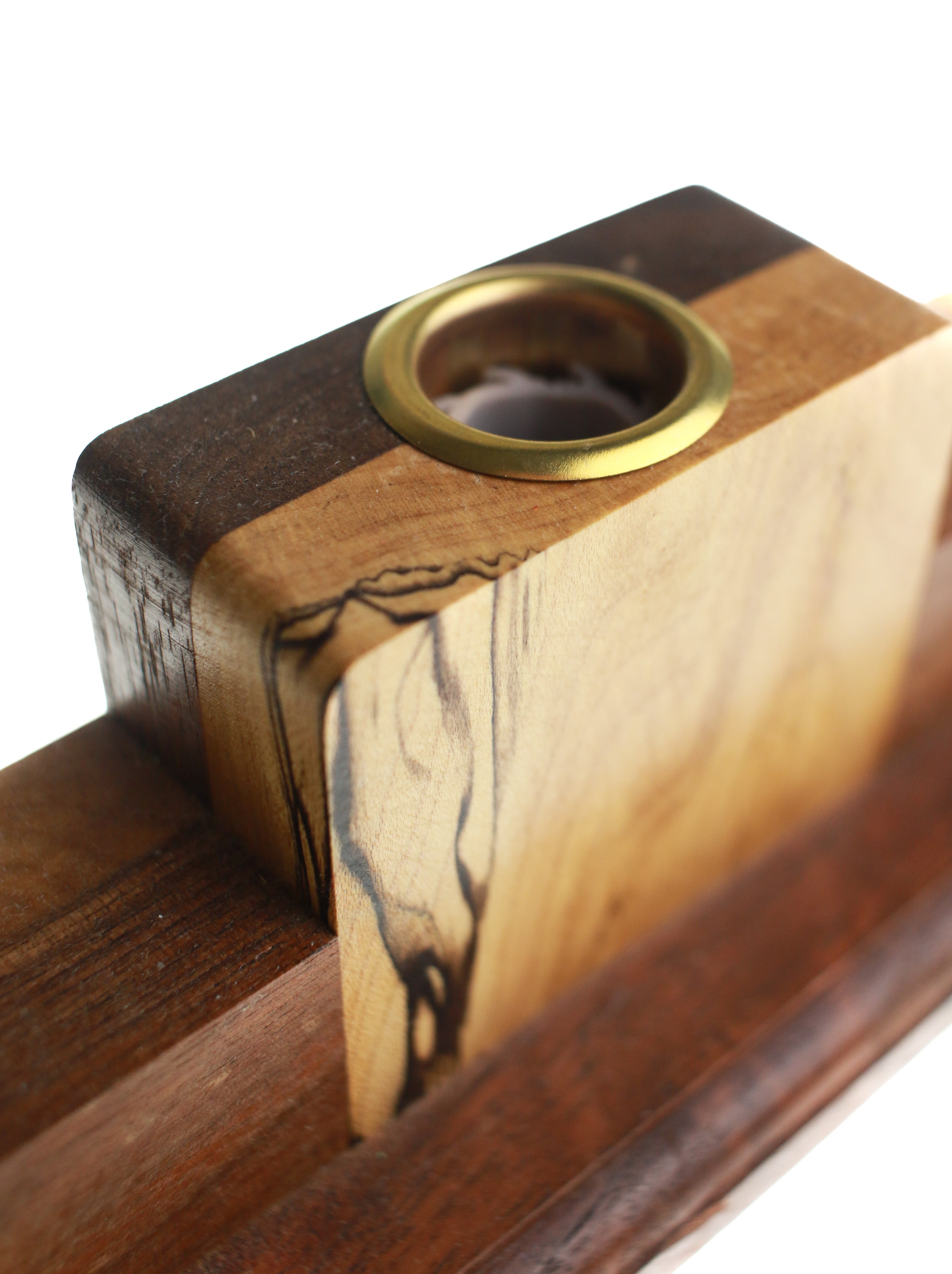 Burled Wood Votive Holder