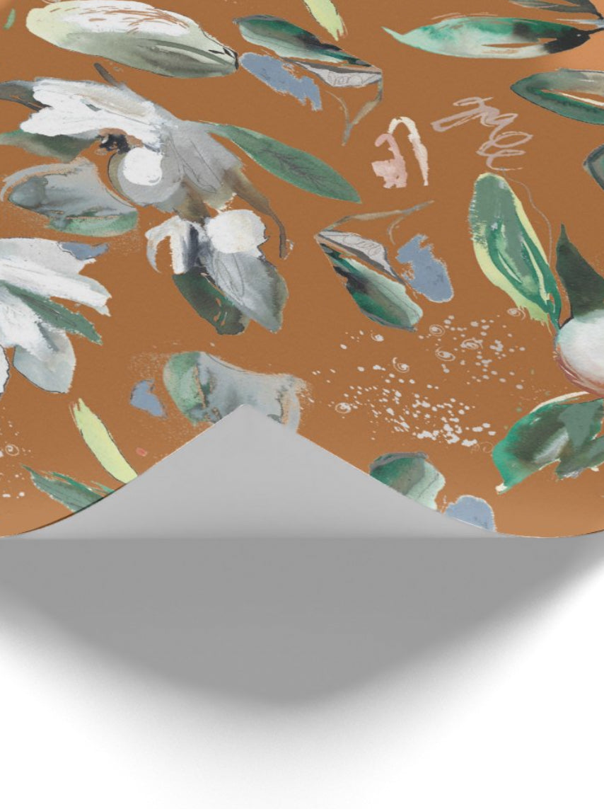 Magnolia Wrapping Paper | Nutmeg