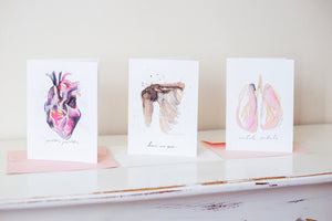 5x7 "Pitter Patter" Heart Greeting Card