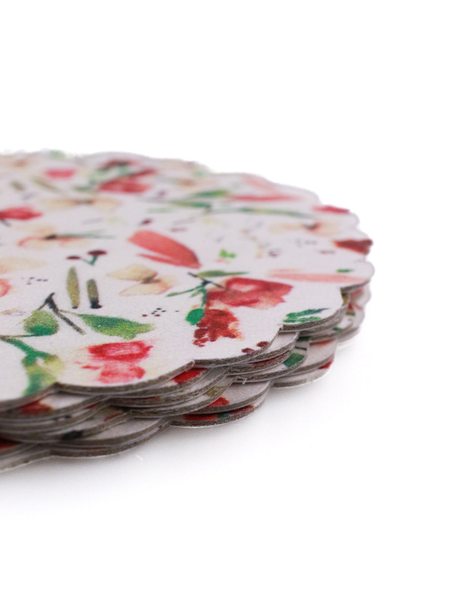 Betty Scalloped Paper Coaster | Set of 6