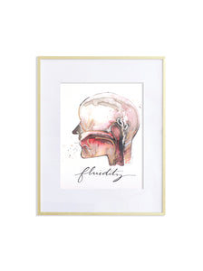 8x10 "Fluidity" Anatomical Print