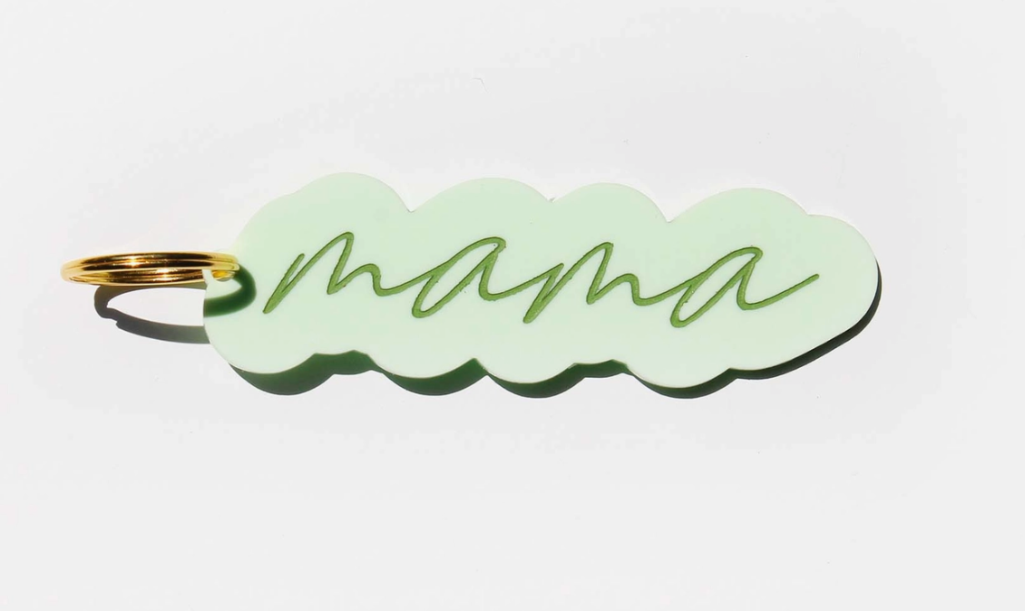 Mama Pastel Color-Filled Acrylic Keychain