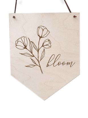 Wood Engraved Banner | AllyBeth Design Co.