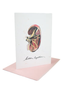 5X7 "Better Together" Kidney Greeting Card