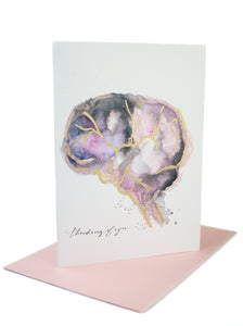 5x7 "Thinking of You" Brain Greeting Card