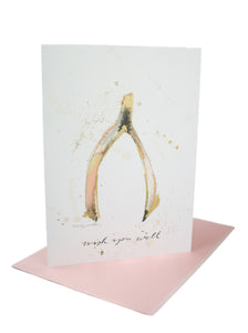 5x7 "Wish You Well" Wishbone Greeting Card