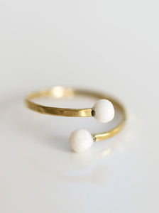 Double Sphere Wrapped Ring
