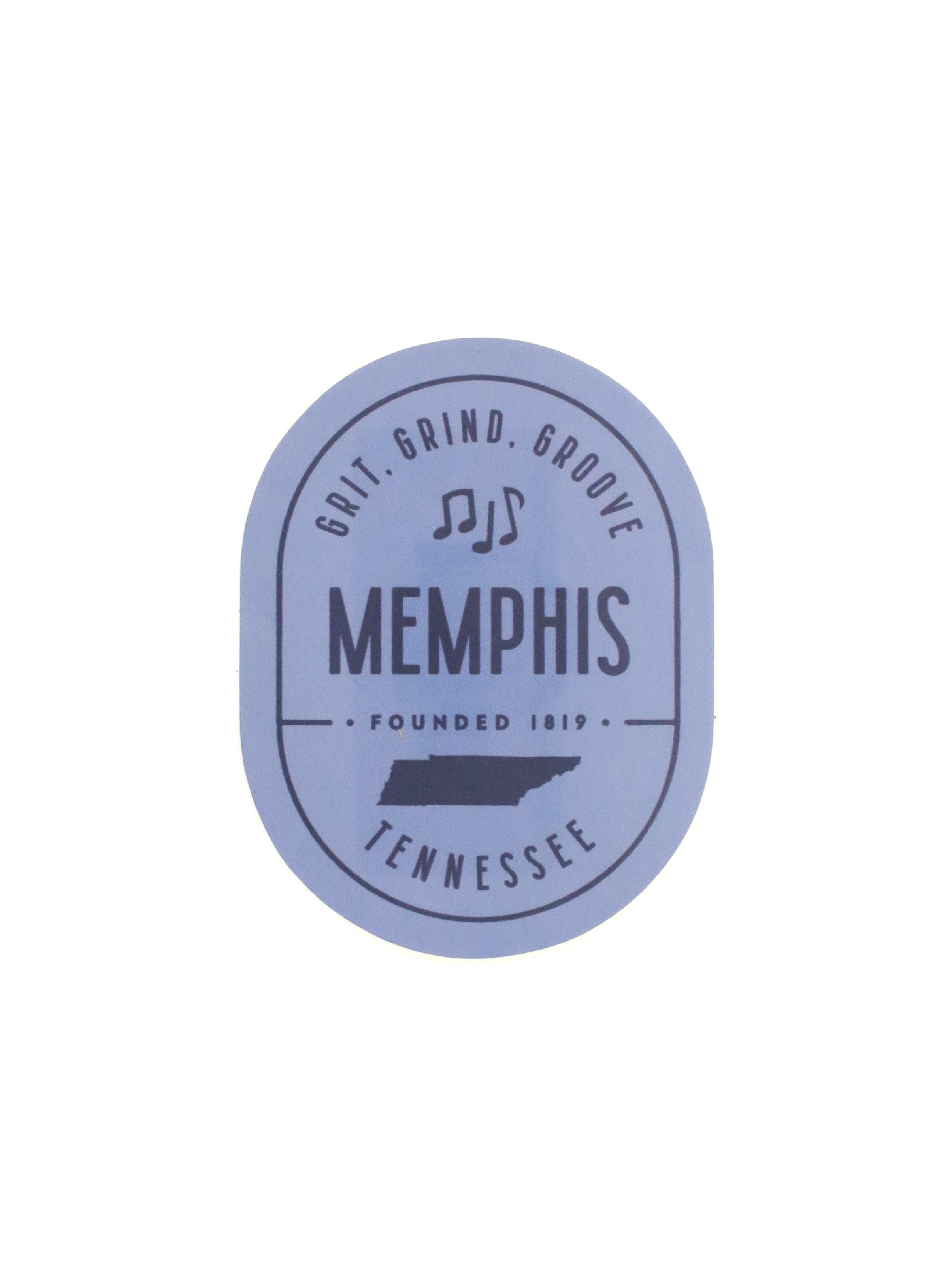 Grit. Grind. Groove. Memphis | Vinyl Sticker