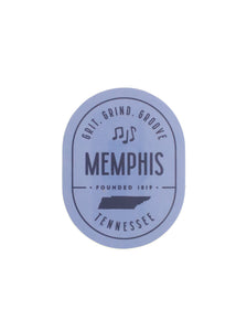 Grit. Grind. Groove. Memphis | Vinyl Sticker