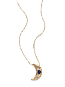 Lapis Moon Necklace | Stitch and Stone