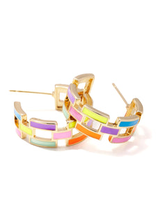 Poppy Multicolor Acrylic Hoops